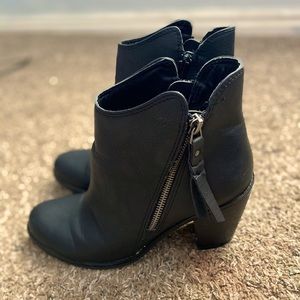 American Rag Black leather booties.
